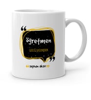 BK Gift Kişiye Özel Öğretmen Anlamı Beyaz Kupa Bardak  3