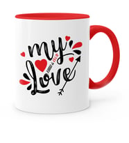 BK Gift Kişiye Özel Aşkım Kırmızı Kupa Bardak  1