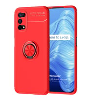 Microsonic Realme 7 Pro Kılıf Kickstand Ring Holder Kırmızı
