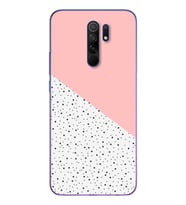 Pembe Puantiye Tasarımlı Süper Şeffaf Silikon Telefon Kılıfı Xiomai Redmi 9