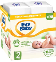 Evy Baby Bebek Bezi Beden:2 (3-6Kg) Mini 84 Adet Süper Ekonomik Pk