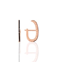 Söğütlü Silver Gümüş rose onix taşlı style j modeli küpe