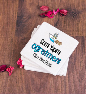 Gemi Yapımı Öğretmeni Taş Bardak Altlığı
