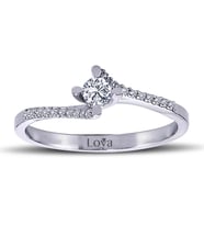 Lova Toplam 0,23 Karat Pırlanta Tektaş Yüzük - 1070060