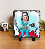 BK Gift Kişiye Özel Oryantal Dansçı Karikatürlü Dekoratif Doğal Taş