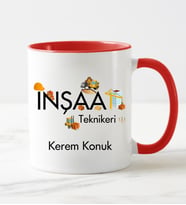 İnşaat Teknikeri Kupa Bardağı Kırmızı
