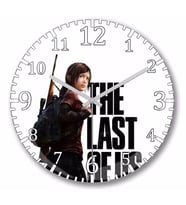 The Last Of Us Ellie  Duvar Saati Bombeli Gercek Cam