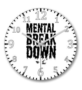 CL Mental Breakdown Duvar Saati Bombeli Gercek Cam