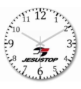 Jesus Top  Duvar Saati Bombeli Gercek Cam