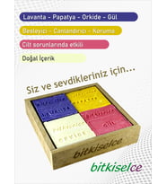 Doğal Yağlarla El Yapımı 4'lü Sabun Seti - Gül, Lavanta, Papatya ve Orkide 450 gr. 4 kalıp sabun