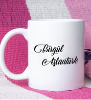 İsme Özel İsim Soyisim Yazılı Kupa Bardak