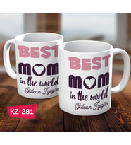 Best Mom İn The World İsimli Kişiye Özel Anneler Gününe Özel Hediye Kupa Bardak
