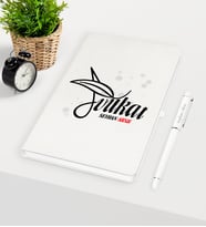 BK Gift Kişiye Özel Avukat Temalı Beyaz Defter Kalem Seti - 9