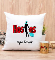 Hostes Yastık ve Gold Kupa Bardak