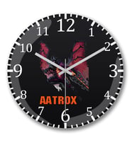 Aatrox Duvar Saati Bombeli Gercek Cam
