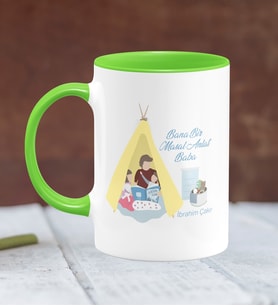 BK Gift Kişiye Özel Babalar Günü Temalı Yeşil Kupa Bardak 30398y