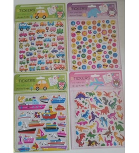 Çocuk Oyun Sticker Çıkartma Karakter Seti 4 Kartela Birden