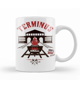 Walking  Dead Terminus Bbq Grill Kupa Bardak Porselen