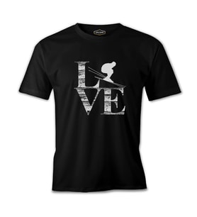 Love - Kayak Siyah Erkek Tshirt