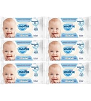 Molfix Islak Havlu Mendil İzotonik Hassas Ciltler 6 Lı Set 60 Yaprak Plastik Kapaklı