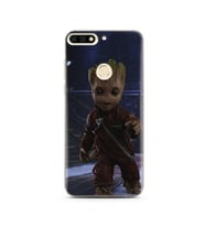 Baby Groot Tasarım Süper Şeffaf Silikon Telefon Kılıfı Huawei Honor 7C- y7 2018 