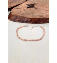Su Yolu Bileklik Rose Gümüş Top Toplu Bayan Bilekliği BLK-341 (Bronz)