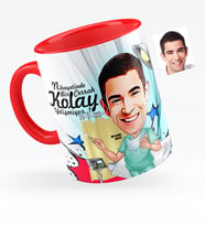 BK Gift Kişiye Özel Bay Cerrah Karikatürlü Kırmızı Kupa Bardak  1