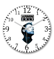Dj Armin Van  Buuren Duvar Saati Bombeli Gercek Cam