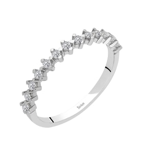 Sirius F Renk 0,20 Karat Pırlanta Yarım Tur Yüzük 0723R0195
