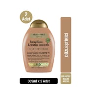 OGX Düzleştirici Brazilian Keratin Smooth Sülfatsız Bakım Kremi 385 ml x2