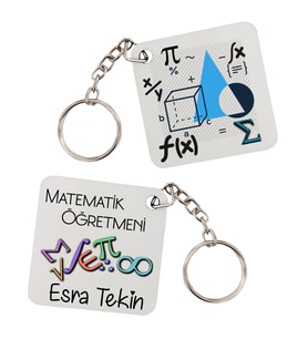 Matematik Öğretmeni Hediyesi İsimli Anahtarlık - Öğretmenler Günü Hediyesi