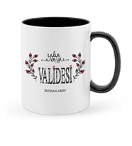 BK Gift Kişiye Özel Yılın En İyi Validesi Siyah Kupa Bardak