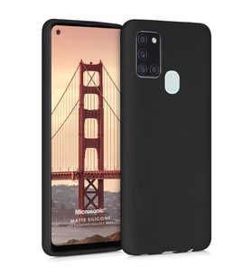 Microsonic Matte Silicone Samsung Galaxy A21s Kılıf Siyah