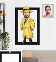 Kişiye Özel Müfettiş Karikatürlü 3D Ahşap Tablo 30x47 Bay-2