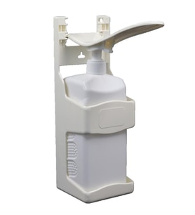 Omniwash Plastik Dirsek Basmalı Dezenfektan Dispenseri 1000 ml (Beyaz)