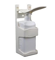 Omniwash Plastik Dirsek Basmalı Dezenfektan Dispenseri 1000 ml (Beyaz)