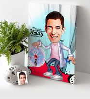 BK Gift Kişiye Özel Bay Elektrik Mühendisi Karikatür Kanvas Tablo 30x50cm  1