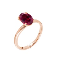 Sirius Oval Kesim Pembe Turmalin Tektaş Yüzük 0731R0018