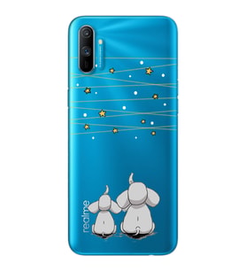 Filler Tasarımlı Süper Şeffaf Silikon Telefon Kılıfı Oppo Realmi C3