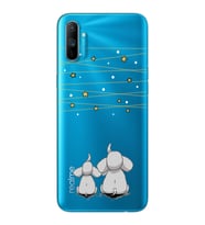 Filler Tasarımlı Süper Şeffaf Silikon Telefon Kılıfı Oppo Realmi C3