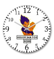 Higor Matos Vegeta Duvar Saati Bombeli Gercek Cam