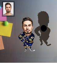 Kişiye Özel Sporcu Karikatürlü Ahşap Magnet Bay-6
