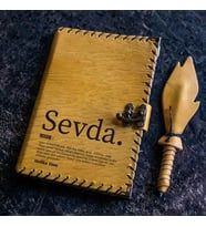 Lügatçe Sevda İsme Özel Deri Defter