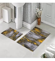 Banyo Halısı Ikili Klozet Takımı Kaymaz Tabanlı (60 xm x 100 cm + 40 cm x 60 cm) 