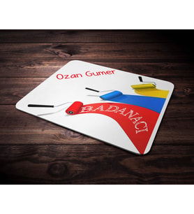 Kişiye Özel Badanacı Tasarımlı Mouse Pad (Renksiz)