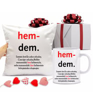 Hemdem Bardağı ve Yastığı Hediye Seti (Model 1)
