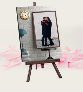 BK Gift Kişiye Özel Fotoğraflı Şovaleli Masa Saati  4