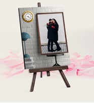 BK Gift Kişiye Özel Fotoğraflı Şovaleli Masa Saati  4