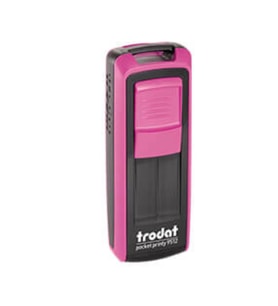 TRODAT CEP  KAŞE 9512 - PEMBE  MAKİNE - MAVİ MÜREKKEP