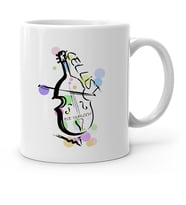 BK Gift Kişiye Özel Mesleki Çellist Beyaz Kupa Bardak  2